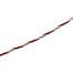 Lanko pre elektrický ohradník, 3 mm, bielo-červený - detail  vodiče