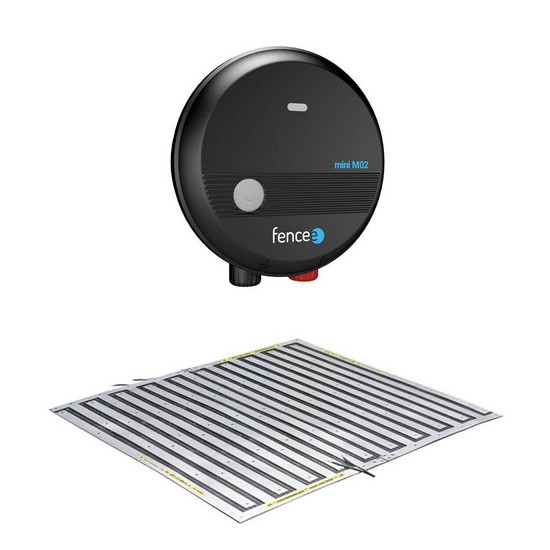 Sada s elektrickou podložkou pod auto proti kunám - sieťový zdroj elektrického ohradníka 0,2 J