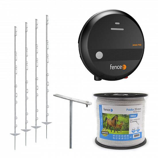 Sada elektrického ohradníka proti zveri - sieťový zdroj elektrického ohradníka 4 J - páska 200 m