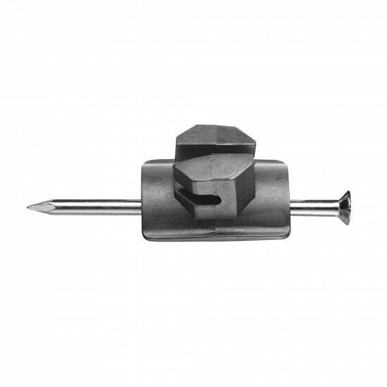 Izolátor na elektrický ohradník s klincom 70 mm, pre lanko, drôt - 25 ks