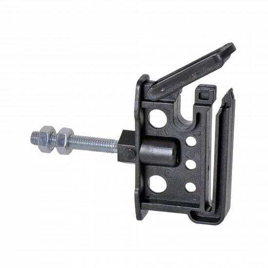 Izolátor na elektrický ohradník, plochý pre pásku do 40 mm a drôt do 6 mm, metrický závit M6 - 25 ks