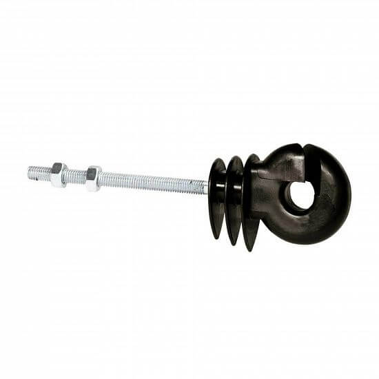 Izolátor na elektrický ohradník, kruhový pre lanká, laná, pásky, vrut 97 mm, M6 - 10 ks