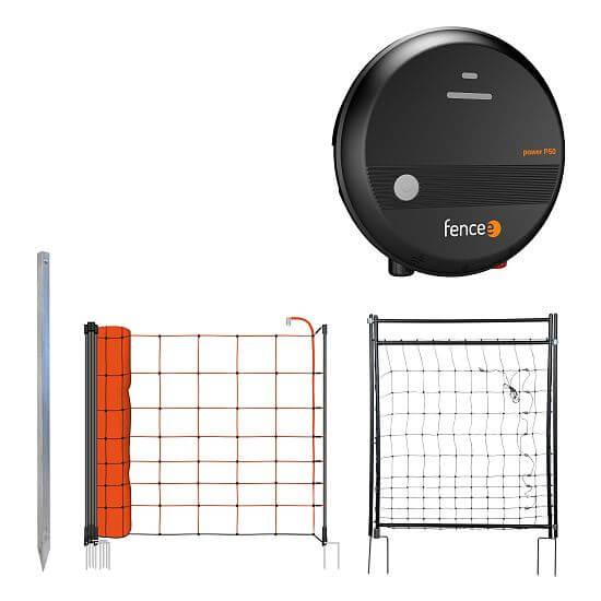 Kompletná sada s elektrickou sieťou a zdroj elektrického ohradníka 5 J, pre ovce, kozy - sieť 105 cm