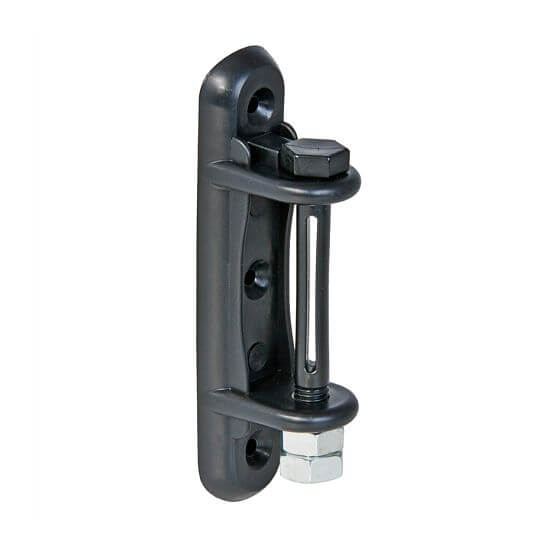 Napínací izolátor na elektrický ohradník na vrut, pre pásku do 40 mm, rohový s plastovým šroubom - 10 ks