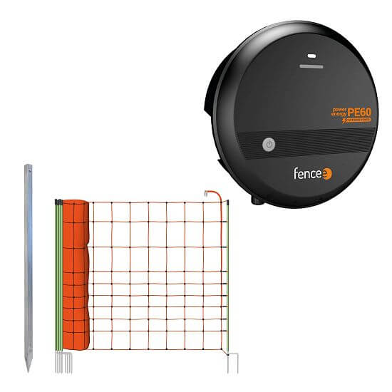 Kompletná sada s elektrickou sieťou a zdroj elektrického ohradníka, preventívna ochrana proti vlkom - sieť 120 cm