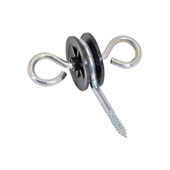 Izolátor na elektrický ohradník pre elektrické vstupné brány, otočný s vrutom