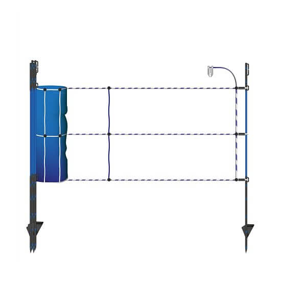 Modrá elektrická sieť pre ohradníky, proti diviakom, výška 63 cm, dĺžka 50 m