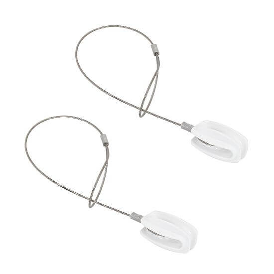 Plastový izolátor na elektrický ohradník "vajíčko" vrátane oceľového lanka s okom - 2 ks