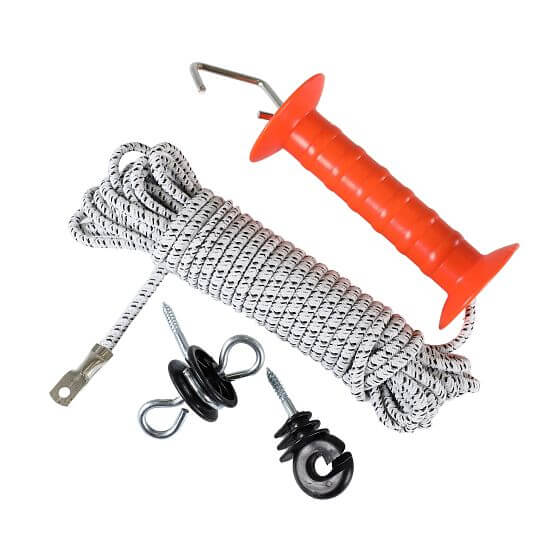 Rukoväť vstupnej brány s gumou pre elektrický ohradník - 10 m