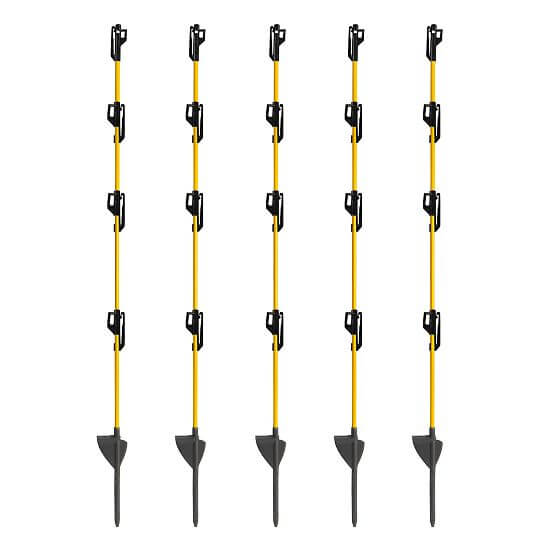 Sklolaminátová tyč pre elektrický ohradník 110 cm, pätka a hrot, 4 izolátory - 50 ks