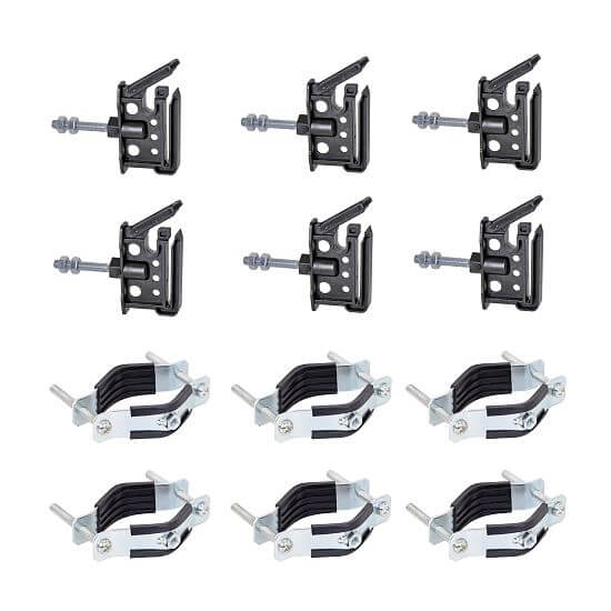 Sada plochých izolátorov pre elektrické ohradníky M6 s puzdrom - 25 ks