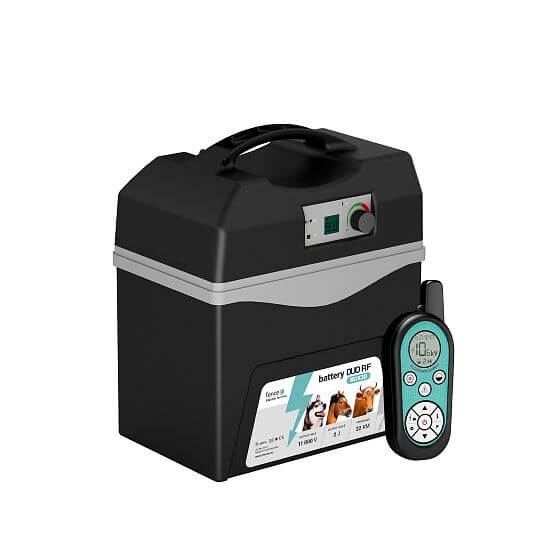 Batériový prenosný RF zdroj pre elektrické ohradníky battery DUO RF BDX20 s ovladačem