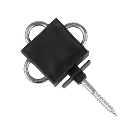 Plochý izolátor brány so skrutkou pre elektrický ohradník, 3 oká