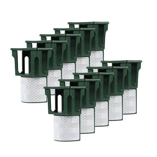 Sada PROFI adaptérov k pachovému ohradníku pre nosiče pachovej látky BIO10, s reflexnou páskou - 10 ks