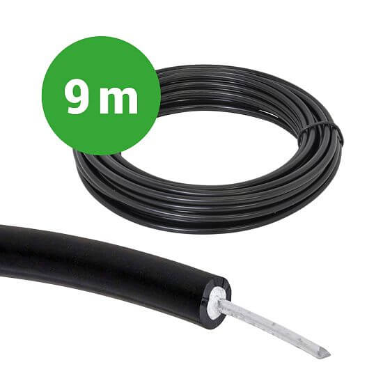 Vysokonapäťový hliníkový kábel s priemerom 1,6 mm na elektrický ohradník – 9 m