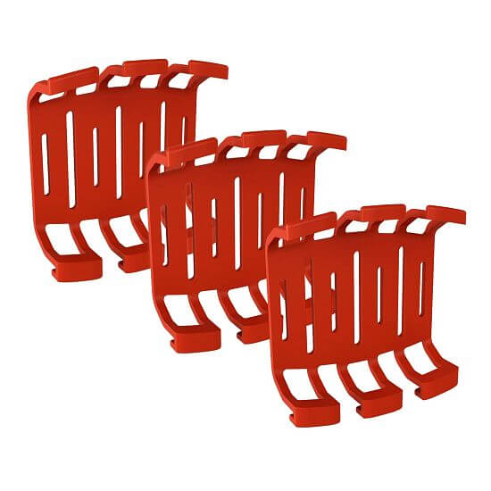 Červená fixačná spona pre lokátor na kone fencee EquiGPS Track – 3 ks