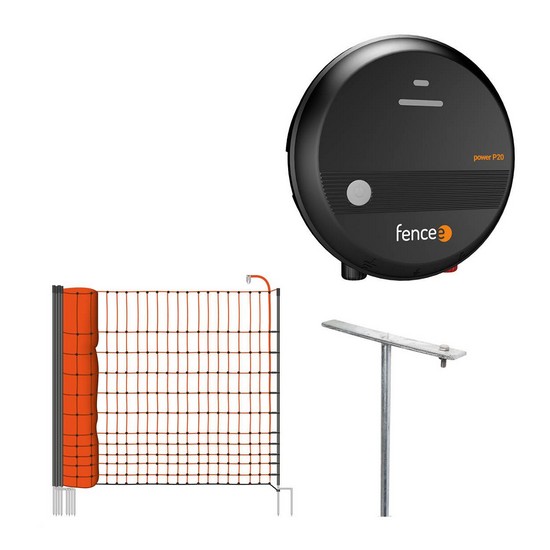Kompletná sada s elektrickou sieťou a sieťový zdroj elektrického ohradníka 2 J, mobilná sieť 50 m pre hydinu, husi, kačice
