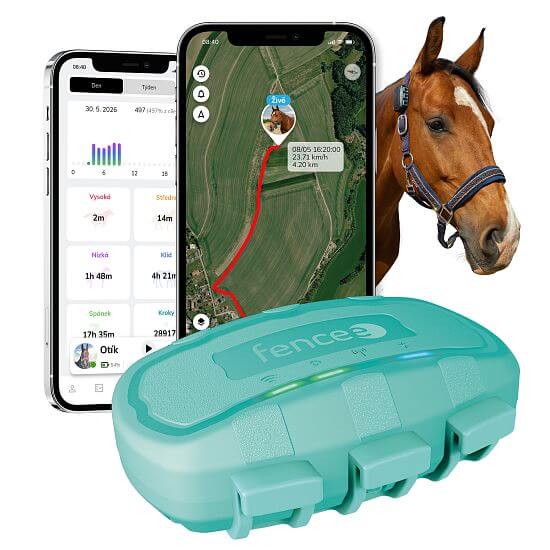 Inteligentný lokátor pre kone fencee EquiGPS Track, mentolový