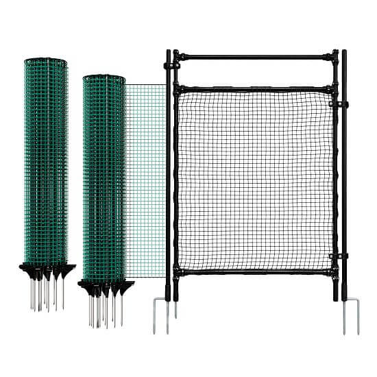 Mobilné oplotenie na záhradu pre psov, hydinu, bránka a nevodivé siete FIX s výškou 80 cm