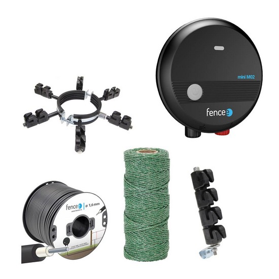 Sada elektrického ohradníka proti kunám - sieťový zdroj elektrického ohradníka 0,2 J - lanko 100 m