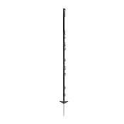 Plastový stĺpik pre elektrický ohradník, dĺžka 156 cm, 11 očiek, čierny