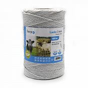 Lanko pre elektrický ohradník, priemer 3 mm, bielé