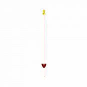 Kovový stĺpik s kruhovým izolátorom pre elektrický ohradník - 105 cm