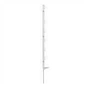 Plastový stĺpik pre elektrický ohradník, dĺžka 86 cm, 6 očiek, biely