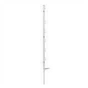 Mobilná plastová tyčka na elektrický ohradník, dĺžka 86 cm, 6 očiek, biely