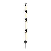 Sklolaminátová tyč pre elektrický ohradník 110 cm, pätka a hrot, 4 izolátory pre pásku až 50 mm