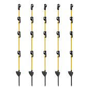 Sklolaminátový stĺpik pre elektrický ohradník 110 cm, pätka a hrot, 4 izolátory - 10 ks