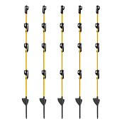 Sklolaminátová tyč pre elektrický ohradník 110 cm, pätka a hrot, 4 izolátory - 50 ks
