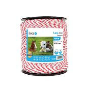 Lano pre elektrické ohradníky, priemer 4 mm, bielo-červené, dĺžka 400 m