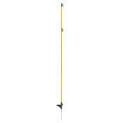 Oválna sklolaminátová tyč pre elektrický ohradník 160 cm, pätka a hrot, 2 izolátory