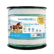 Páska na elektrický ohradník, šírka 40 mm, zeleno-biela, dĺžka 200 m