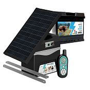 Bateriový RF zdroj fencee battery DUO RF BDX50 s ovladačom + solární panel 30 W + držiak + batéria