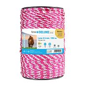 Lano elektrického ohradníka, priemer 4,5 mm, ružovo-biele, 200 m, 0,16 Ω/m